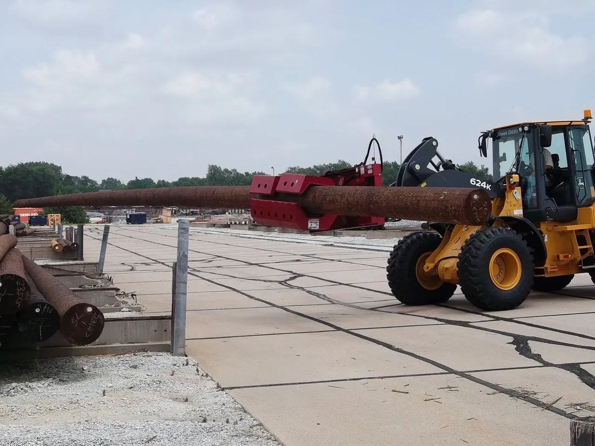 EZ Spot UR Attachment Extreme Pole Setter | Model EZ-HD88 | Jaw Opening 26" | Capacity 10,000 lb | 25–35 Tons | For Excavators & Wheel Loaders