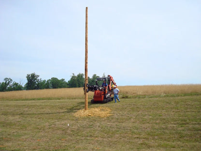 Ez Spot Ur Attachment Heavy Duty Pole Setter | Model EZ-HD08 | Jaw Opening 21" | 20–30 GPM | 3–5 Tons | For Skid Steer, Compact Track Loaders, Wheel Loaders, Excavators, Mini Excavators, Telehandlers & Backhoes