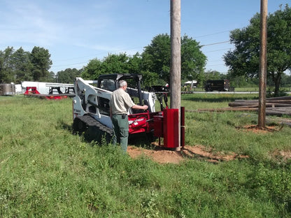Ez Spot Ur Attachment Heavy Duty Pole Setter | Model EZ-HD08 | Jaw Opening 21" | 20–30 GPM | 3–5 Tons | For Skid Steer, Compact Track Loaders, Wheel Loaders, Excavators, Mini Excavators, Telehandlers & Backhoes