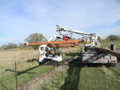Ez Spot Ur Attachment Heavy Duty Pole Setter | Model EZ-HD08 | Jaw Opening 21" | 20–30 GPM | 3–5 Tons | For Skid Steer, Compact Track Loaders, Wheel Loaders, Excavators, Mini Excavators, Telehandlers & Backhoes