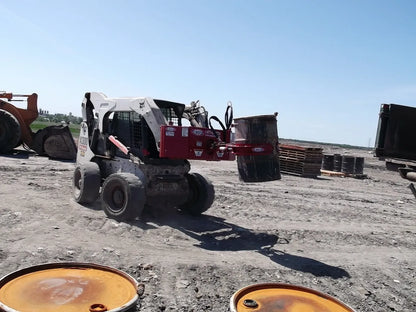 EZ Spot UR Attachment Barrel Handler | Model EZ-0002 | Jaw Opening 21"–39.5" | 20–30 GPM | 3–5 Ton | For Skid Steer, Compact Track Loaders, Wheel Loaders, Excavators, Mini Excavators, Telehandlers & Backhoes