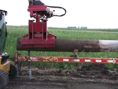 Ez Spot Ur Attachment Heavy Duty Pole Setter | Model EZ-HD08 | Jaw Opening 21" | 20–30 GPM | 3–5 Tons | For Skid Steer, Compact Track Loaders, Wheel Loaders, Excavators, Mini Excavators, Telehandlers & Backhoes