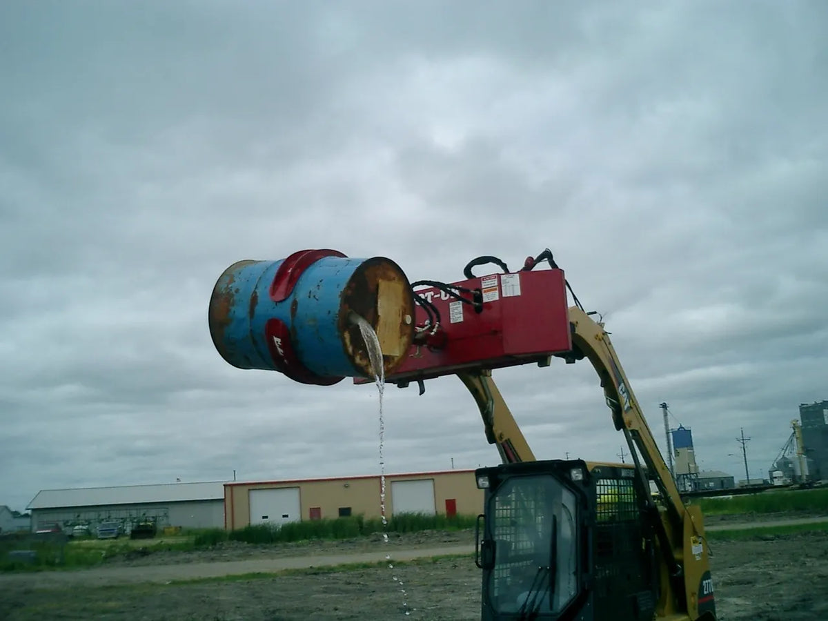 EZ Spot UR Attachment Barrel Handler | Model EZ-0002 | Jaw Opening 21"–39.5" | 20–30 GPM | 3–5 Ton | For Skid Steer, Compact Track Loaders, Wheel Loaders, Excavators, Mini Excavators, Telehandlers & Backhoes