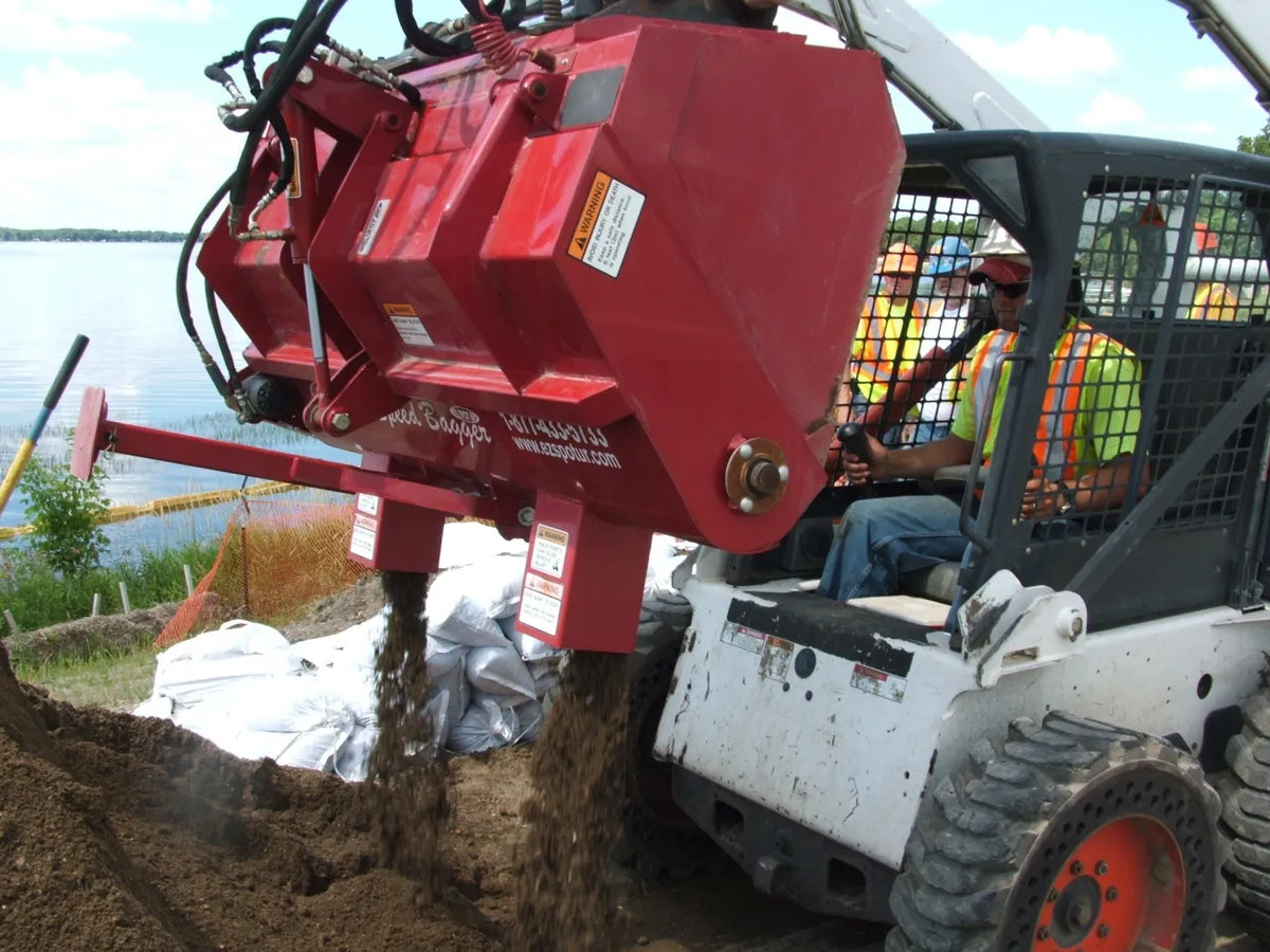 EZ Spot UR Attachment Speed Bagger | Model EZ-0013 | 20–30 GPM | 3–5 Ton | For Skid Steer, Compact Track Loaders, Wheel Loaders, Excavators, Mini Excavators, Telehandlers & Backhoes