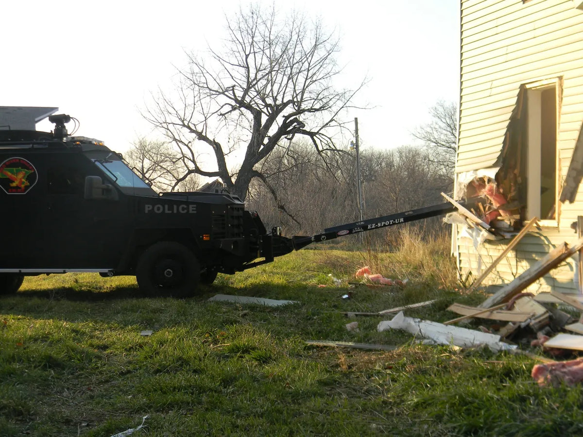 EZ Spot UR Attachment Tactical Equipment Line | Scorpion Penetrator & Bulldog Claw Series | 127° Rotating Base | Lifting Capacity 5,000 lbs | 20–30 GPM | 60–100 HP | For MRAPs, Armored Tactical Vehicles & Skid Steers