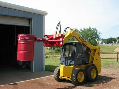 EZ Spot UR Attachment Barrel Handler | Model EZ-0002 | Jaw Opening 21"–39.5" | 20–30 GPM | 3–5 Ton | For Skid Steer, Compact Track Loaders, Wheel Loaders, Excavators, Mini Excavators, Telehandlers & Backhoes