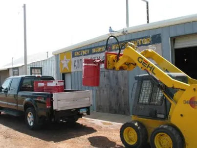 EZ Spot UR Attachment Barrel Handler | Model EZ-0002 | Jaw Opening 21"–39.5" | 20–30 GPM | 3–5 Ton | For Skid Steer, Compact Track Loaders, Wheel Loaders, Excavators, Mini Excavators, Telehandlers & Backhoes
