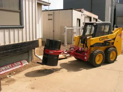 EZ Spot UR Attachment Barrel Handler | Model EZ-0002 | Jaw Opening 21"–39.5" | 20–30 GPM | 3–5 Ton | For Skid Steer, Compact Track Loaders, Wheel Loaders, Excavators, Mini Excavators, Telehandlers & Backhoes