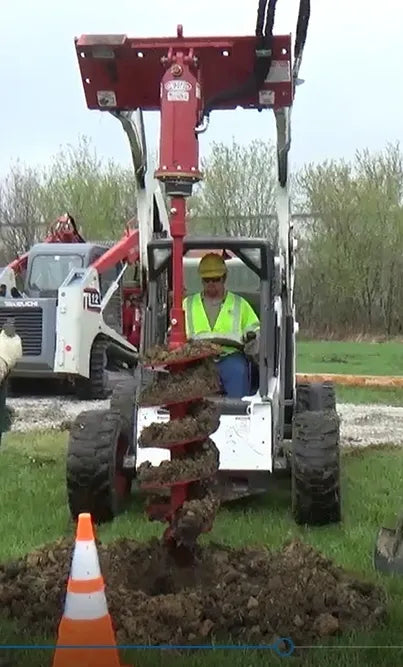 Ez Spot UR Attachment Auger | EZ-AGR01 Model | Bit Diameter 18–24" | 40 GPM | 3–5 Ton | For Skid Steer, Compact Track Loaders, Wheel Loaders, Excavators, Mini Excavators, Telehandlers & Backhoes