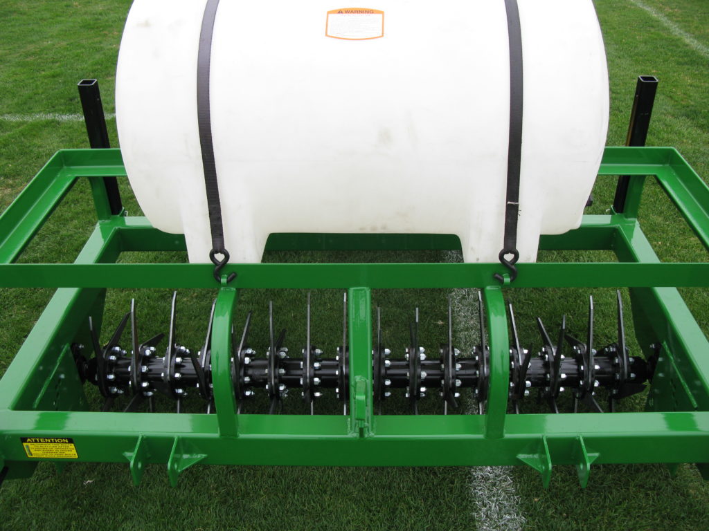 TurfTime Advantage Aerator | Model AA-7200 | Overall Width 72" | Capacity 65 Gallons | Horsepower 35-50 HP | For Tractors