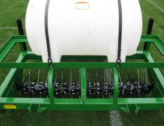 TurfTime Advantage Aerator | Model AA-10 | Overall Width 120" | Capacity 55 Gallons | Horsepower 65-90 HP | For Tractors