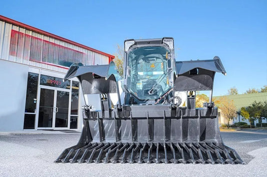 Ignite Attachments Rock Grapple | Overall Width 75.4" | Grapple Opening Height 28.9" | Hydraulic Flow 12-20 GPM | For Skid Steers