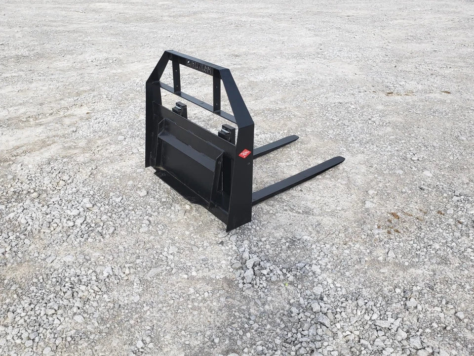 Top Dog Attachments Toro Dingo Pallet Forks | Width 36" | Weight 180 lbs | Load Capacity 2,200 lbs | Oil Flow Range 8 to 12 GPM | For Mini Skid Steer