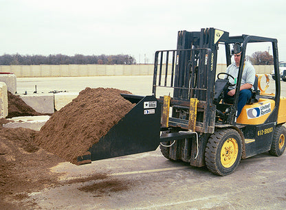 Star Industries Self-Dump Forklift Buckets | Models 1440SD To 1484SDH | Width 45" To 84" | 8 To 30+ GPM | For Forklift