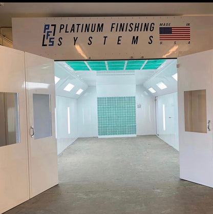 Platinum Finishing Paint Booth Systems Industrial Size Gold Edition Truck Semi Down Draft Paint Booth