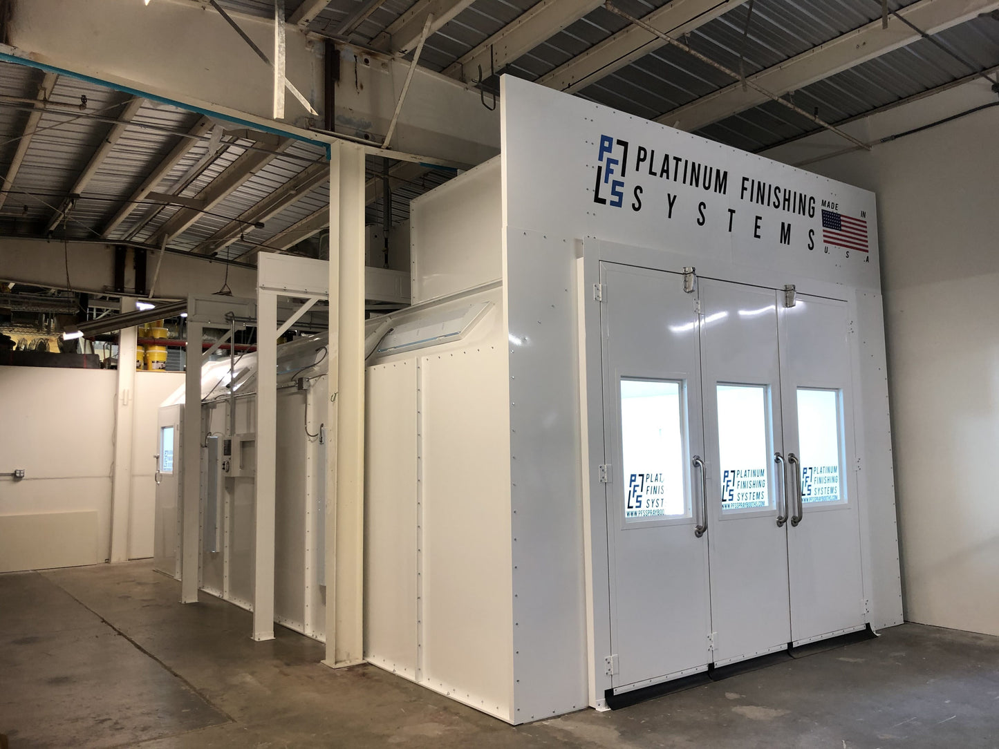 Platinum Finishing Paint Booth Systems Industrial Size Platinum Plus Full-Down Draft
