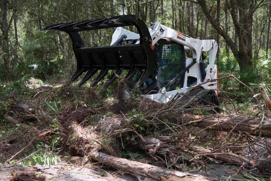 McLaren Industries Rake Grapple Severe Duty | Model 60X100X68, 60X100X76 & 60X100X86 | Width 68" To 86" | 15 To 25 GPM | For Skid Steer