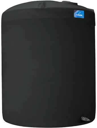 Norwesco 6500 Gallon HDPE Vertical Liquid Storage Tank in Black | Tank Diameter 120" inches | Lid Size 16" inches | High Density Linear Polyethylene