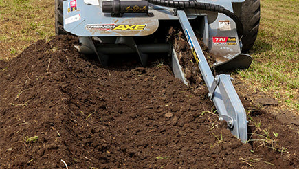 Baumalight Trencher | Model TN-548 | Width 6" - 10" | Hydraulic Flow Range  15-25 GPM | For Skid Steers