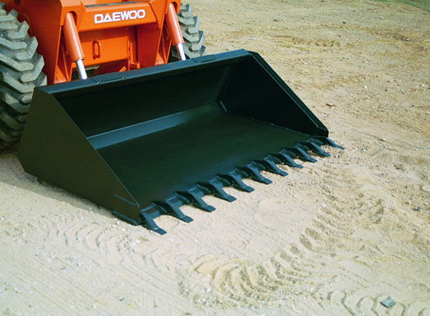 Star Industries HD Low Profile Dirt Buckets w/ Teeth | LP22A-T Series | Width 60" - 84" | 15–40 GPM | For Skid Steers