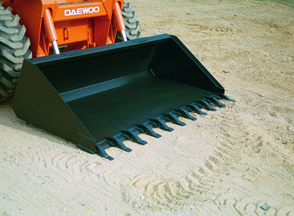 Star Industries HD Low Profile Dirt Buckets w/ Teeth | LP22A-T Series | Width 60" - 84" | 15–40 GPM | For Skid Steers