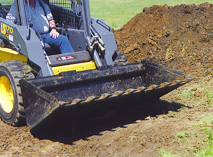 Star Industries HD Low Profile Dirt Buckets w/ Teeth | LP22A-T Series | Width 60" - 84" | 15–40 GPM | For Skid Steers