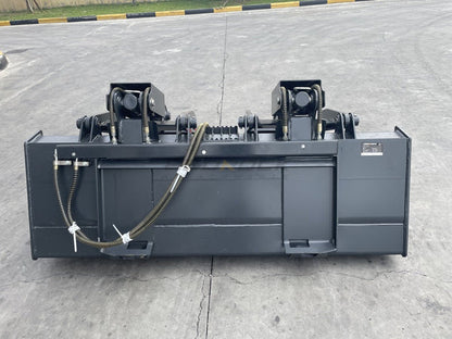 Bedrock Attachments Grapple Bucket | Width 75" | Model SKGRB-75 | Bolt-On Cutting Edge | Hydraulic Flow Range: 15-25 GPM | For Skid Steer
