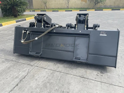 Bedrock Attachments Grapple Bucket | Width 78" | Model SKGRB-78 | Bolt-On Cutting Edge | Hydraulic Flow Range: 15-25 GPM | For Skid Steer