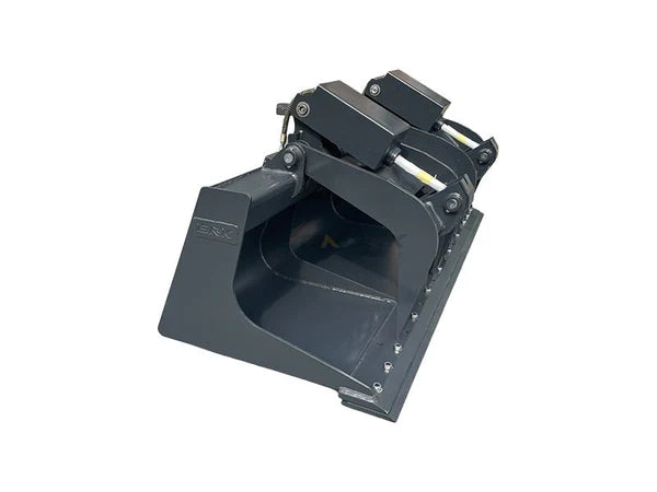 Bedrock Attachments Grapple Bucket | Width 78" | Model SKGRB-78 | Bolt-On Cutting Edge | Hydraulic Flow Range: 15-25 GPM | For Skid Steer