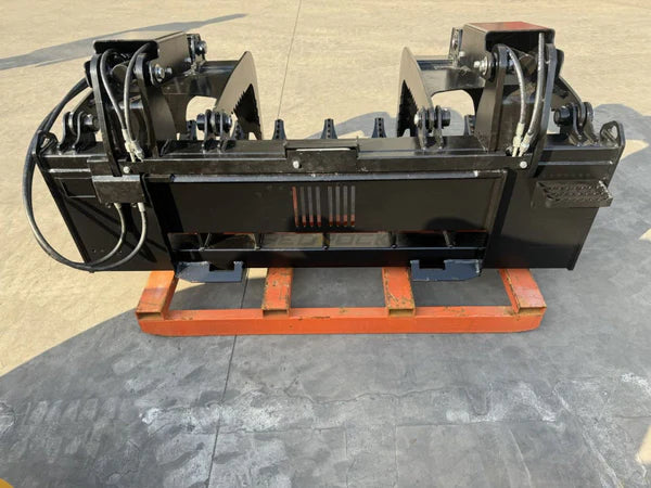 Bedrock Attachments Grapple Rake | Width 72" | Model SKGRR-72 | Hydraulic Flow Range: 15-25 GPM | For Skid Steer