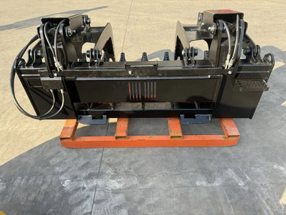 Bedrock Attachments Grapple Rake | Width 72" | Model SKGRR-72 | Hydraulic Flow Range: 15-25 GPM | For Skid Steer