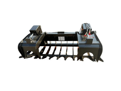 Bedrock Attachments Grapple Rake | Width 84" | Model SKGRR-84 | Hydraulic Flow Range: 15-25 GPM | For Skid Steer