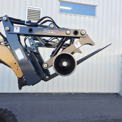 Virnig V60 Four-Cylinder Pipe Pallet Fork Grapple | Models PPFG448 & PPFG460 | Width 69" | Hydraulic Flow 15 To 25 GPM | For Skid Steer