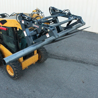 Virnig V60 Four-Cylinder Pipe Pallet Fork Grapple | Models PPFG448 & PPFG460 | Width 69" | 15-25 GPM | For Skid Steers