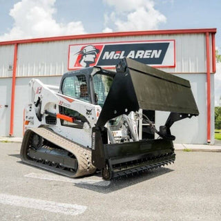 McLaren Industries Power Rake Bucket | Model 60X833X66 To 60X833X84 | Width 66" To 84" | 15 To 25 GPM | For Skid Steer