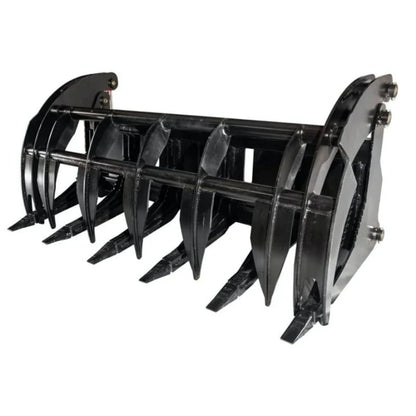 McLaren Industries Rake Grapple Severe Duty | Model 60X100X68, 60X100X76 & 60X100X86 | Width 68" To 86" | 15 To 25 GPM | For Skid Steer