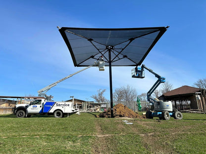 Mohr Shade Drop Shade | Size 10' x 10' | Adjustable Height | Wind-Resistant | For Outdoor Shade Structure