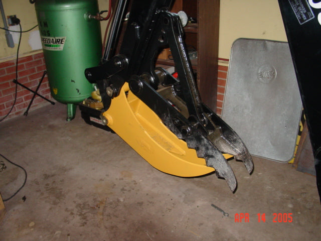 IS ATTACHMENT AR400 STEEL TREE STUMPER AND RAKE FOR 650 LBS SMALL/MINI EXCAVATOR