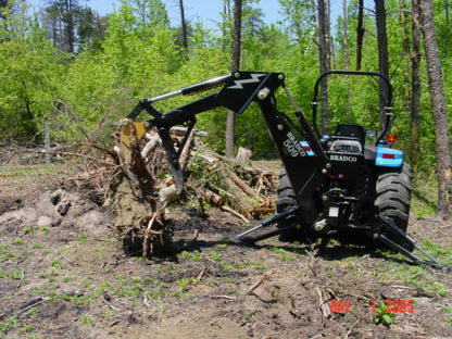 IS ATTACHMENT AR400 STEEL TREE STUMPER AND RAKE FOR 650 LBS SMALL/MINI EXCAVATOR