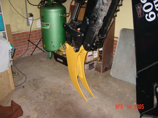 IS ATTACHMENT AR400 STEEL TREE STUMPER AND RAKE FOR 650 LBS SMALL/MINI EXCAVATOR