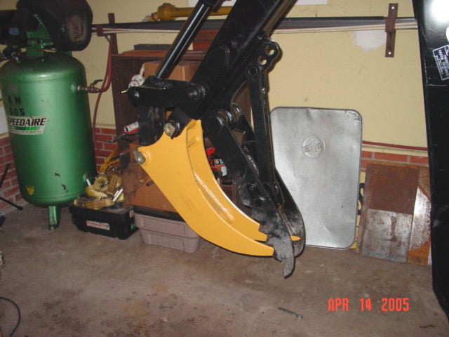 IS ATTACHMENT AR400 STEEL TREE STUMPER AND RAKE FOR 650 LBS SMALL/MINI EXCAVATOR