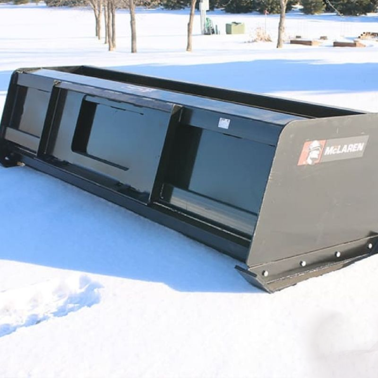 McLaren Industries Snow Pusher Box | Model 60X408X02 | Width 102" | 15 To 25 GPM | For Skid Steer