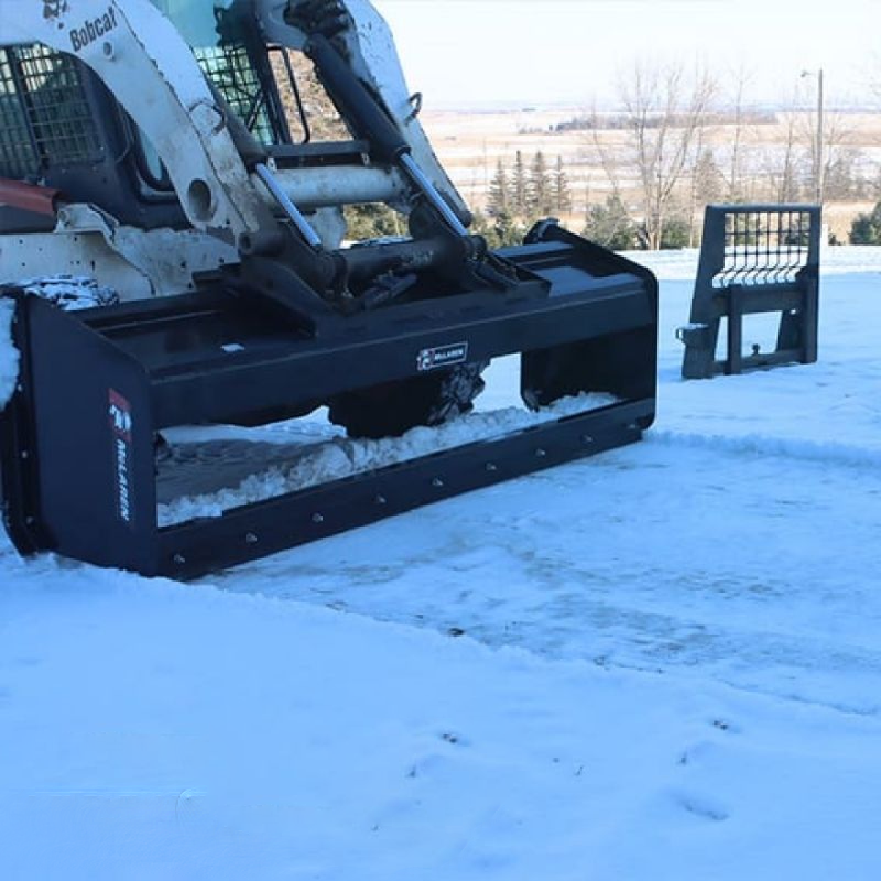 McLaren Industries Snow Pusher Box | Model 60X408X02 | Width 102" | 15 To 25 GPM | For Skid Steer