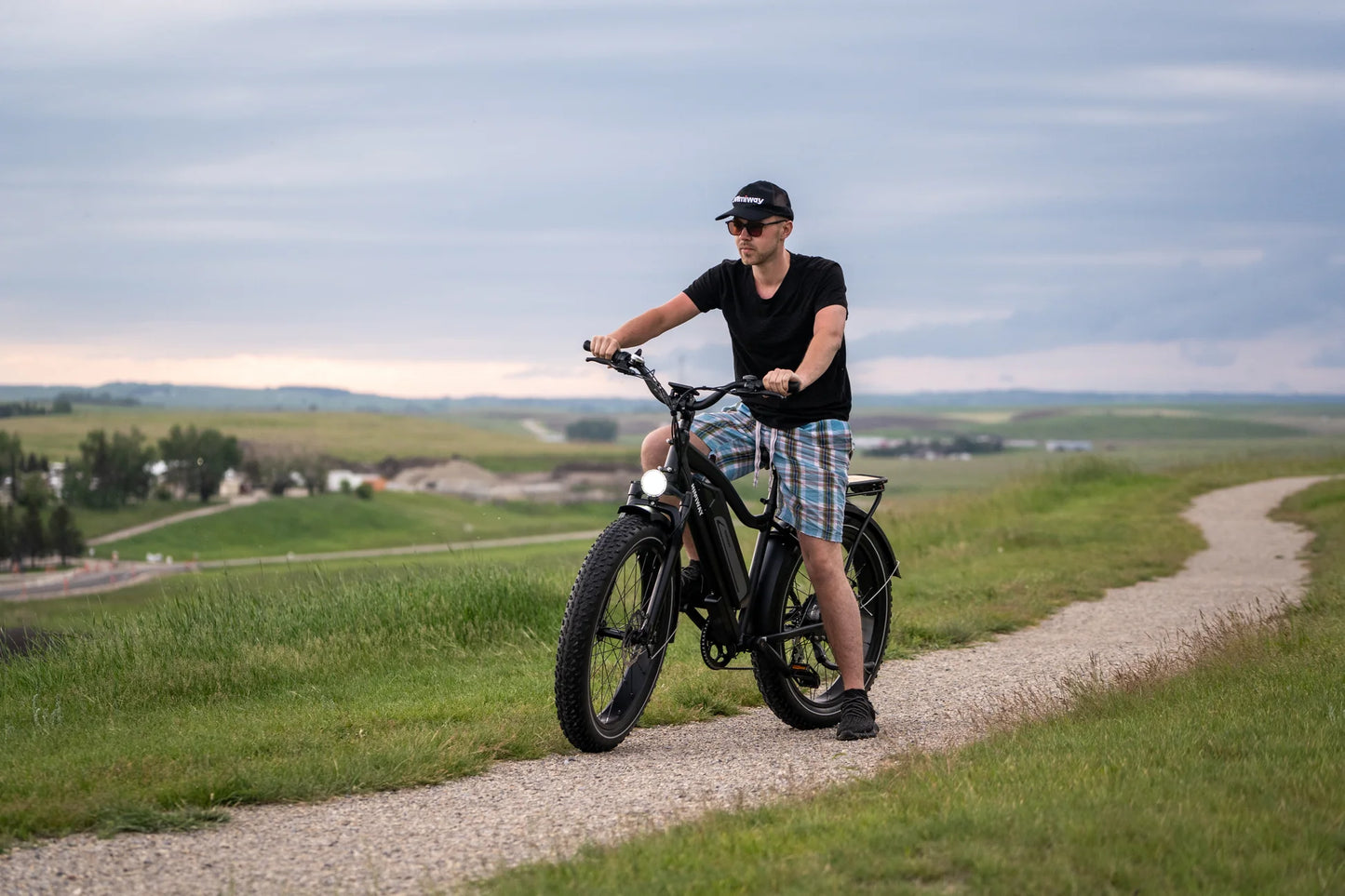 Himiway D3 (Cruiser) | Long Range Fat Tire Electric Bike | Range 35~60 Miles | Heavy-Duty Aluminium Kickstand