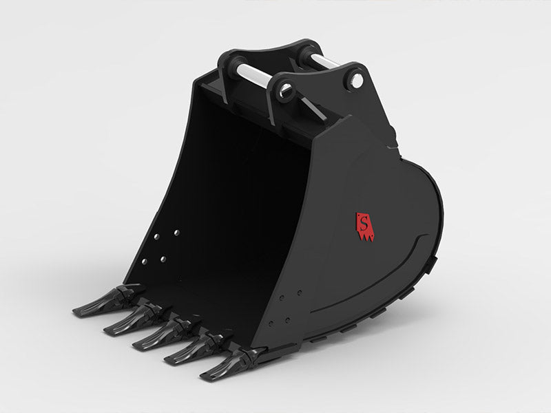 SOLESBEE'S 18" TO 72" WIDTH EXCAVATOR BUCKET WITH BOTTOM WEAR STRIPS FOR EXCAVATOR