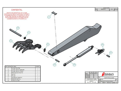 SOLESBEE'S 30", 34" & 40" WIDTH EXCAVATOR HYDRAULIC PIN MOUNTED THUMB FOR EXCAVATOR