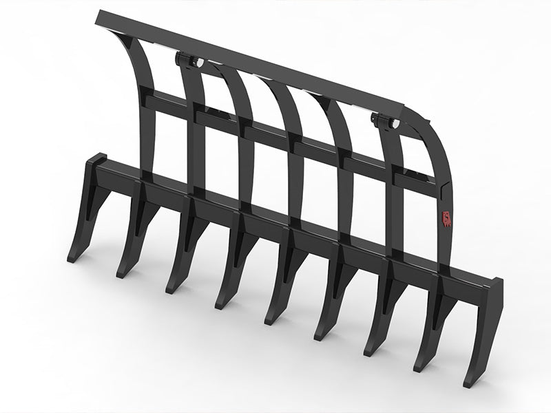 Solesbee's 8' to 11' Width Pin-On Dozer Rakes With Brush Guard For Dozer