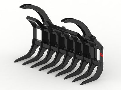 Solesbee’s | Top Clamp Loader Rake | Models SEIR Series | Width 93" To 120" Inches | Hydraulic Clamp | High-Strength Alloy Steel Teeth | For Loaders