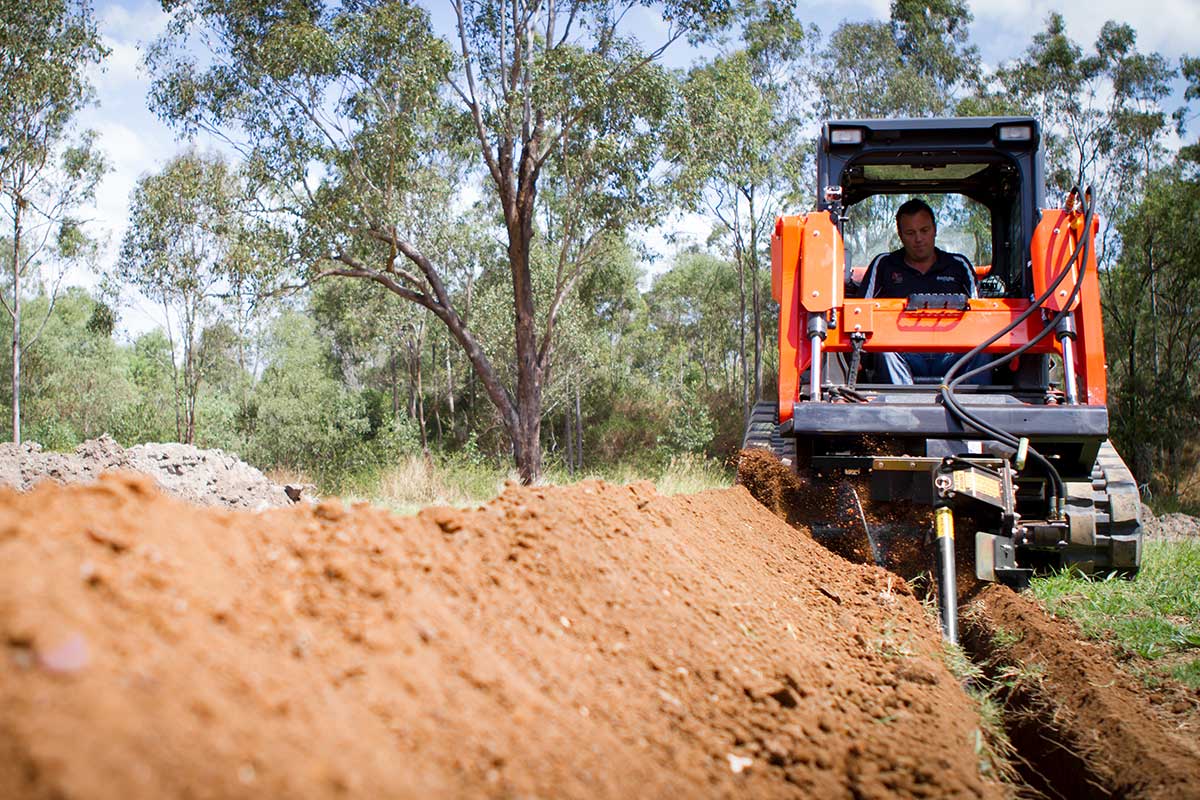 Auger Torque XHD-48 Skid Steer Trencher | Heavy-Duty, Adjustable Depth, Multi-Teeth Options  For Skid Steer