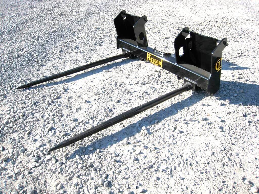 CL Fabrication EZ Bale Spears | Width 60"-102" inches | Oil Flow Range 15-25 GPM | For Skid Steer Loaders